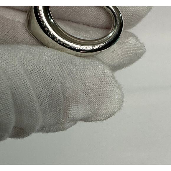 Tiffany & Co diamond open heart pendant 925 silver Elsa Peretti - Picture 6 of 9